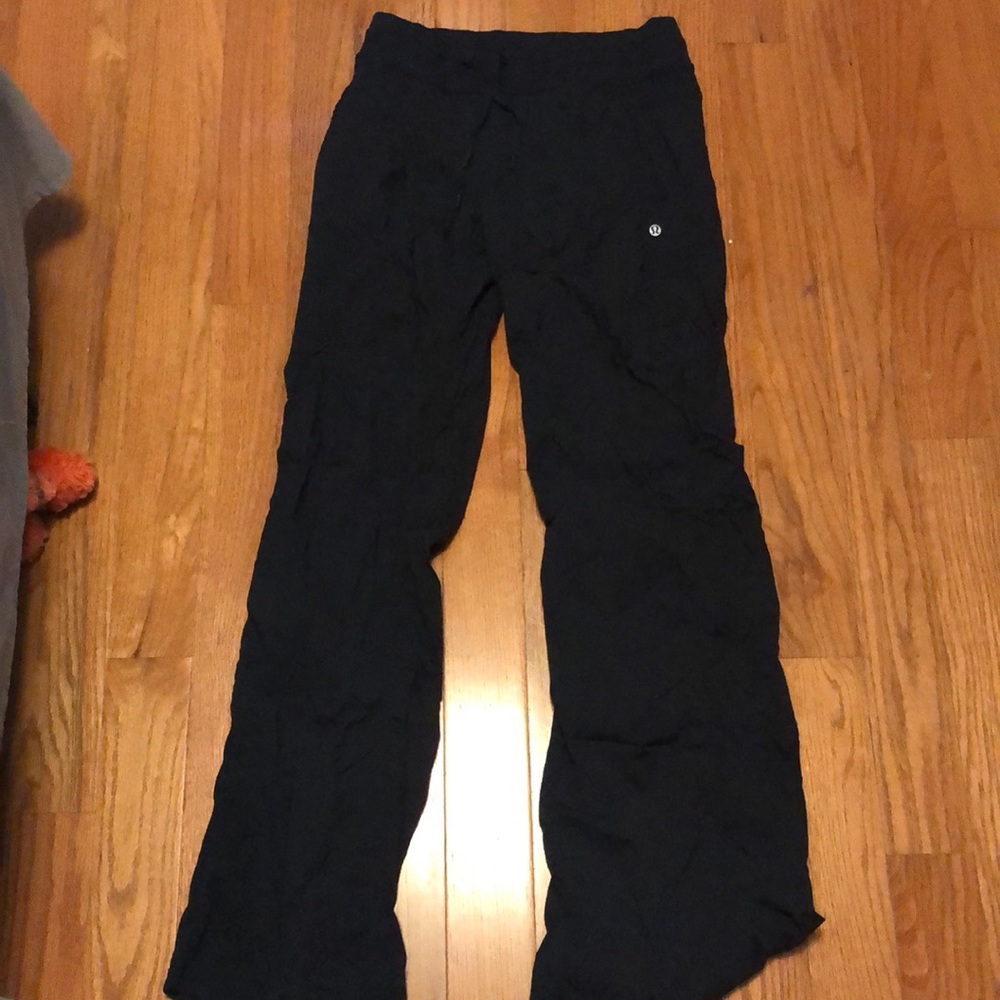 Black thin workout pants